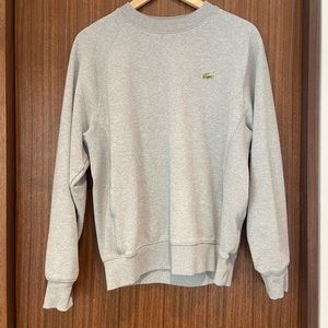 Lacoste unisex gray crew neck
